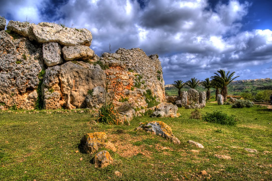 Ggantija Temple Remains in Gozo