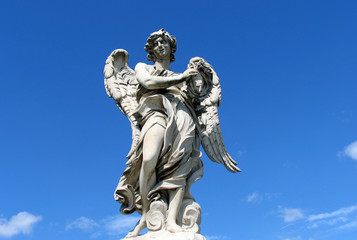 Fototapeta na wymiar Statue of an angel, Pons Aelius, Rome, Italy