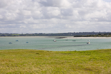 view of the sea with boats