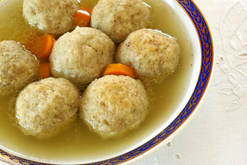 Matzo balls soup