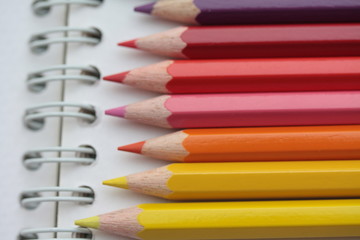 pencils on a cahier
