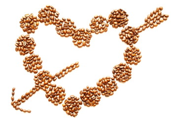 Coffe heart symbol