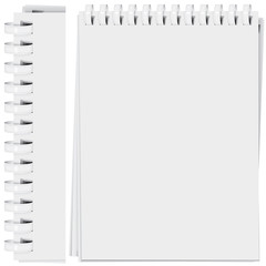 vector high detailed plastic spiral bound notepad page (CMYK)