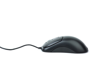 Stylish black optical computer mouse