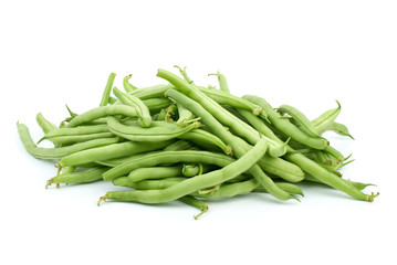 Pile of green bean pods