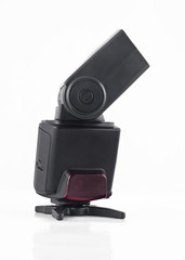 Professional flash unit for Digital camera isolated