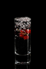 refreshing cocktail with berries