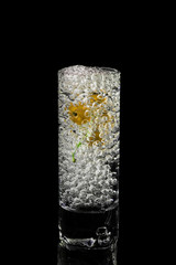 refreshing cocktail with berries