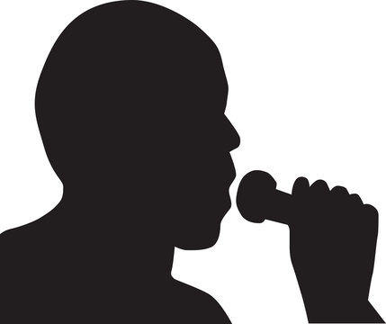 Singer silhouette vector