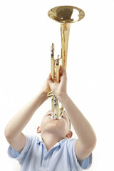 Boy playing Trumpet