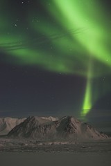 Fototapeta na wymiar Zorza polarna, Spitsbergen