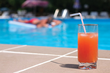 cocktail near the swimming pool