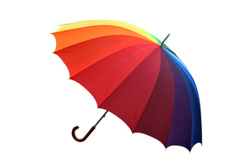 Multicolored Umbrella with Clipping Path