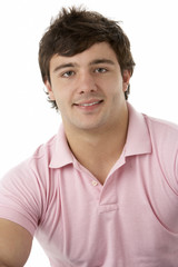 Obraz premium Studio Portrait Of Smiling Teenage Boy