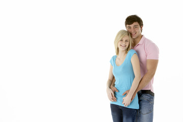 Teenage Couple In Studio