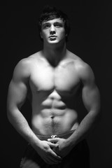 Fototapeta premium Studio Portrait Of Muscular Teenage Boy