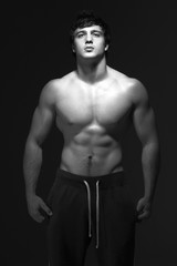 Fototapeta premium Studio Portrait Of Muscular Teenage Boy