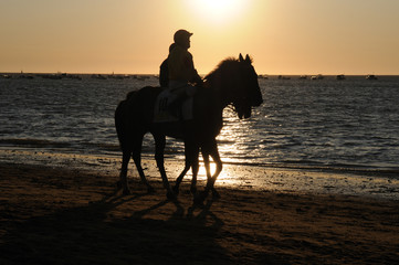 carrera de caballos en Sanlucar de Barrameda CADIZ