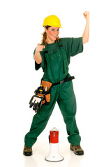 Construction worker, green