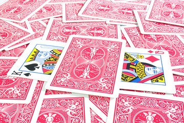 King and lady playing cards