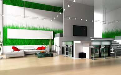 reception in modern hotel