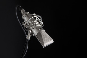 Studio Microphone on black