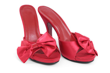 Red High Heel Slippers