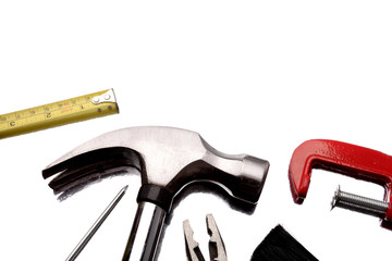Tools on white