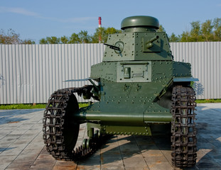 Fototapeta na wymiar An old soviet tank