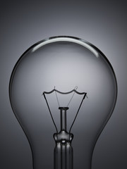 Bulb light over grey