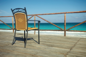 on a tropical island