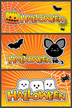 Vector Halloween Banners