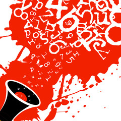 message concept grunge design