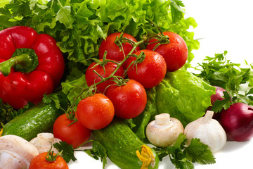 Obraz na płótnie Canvas Świeże warzywa, owoce i innych środków spożywczych.