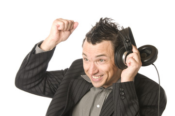 Business-Punk, Manager begeisterung beim Musikhören