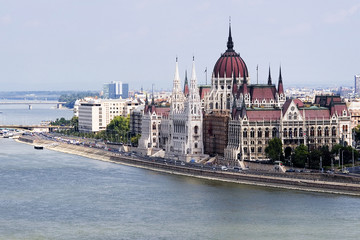 Fototapeta premium Budapeszt: parlament nad Dunajem - Węgry