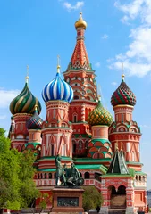 Fototapete Moskau Basilius-Kathedrale auf dem Roten Platz in Moskau