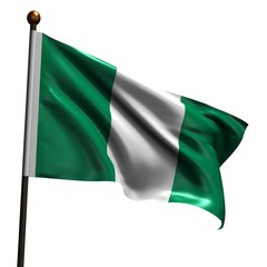 Obraz premium High resolution flag of Nigeria