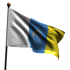 High resolution flag of Canary Islands
