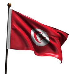 High resolution flag of Tunesia