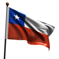 High resolution Chilean flag