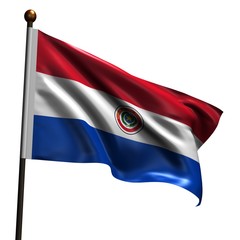 High resolution Paraguay flag