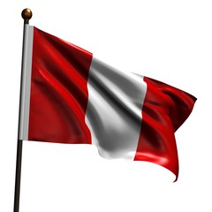 High resolution Peruvian flag