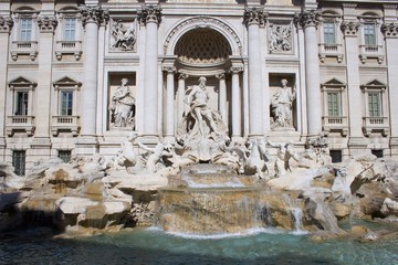 Fototapeta na wymiar Rome - Fontana di Trevi - detail