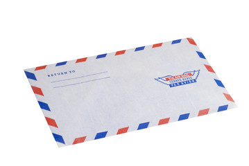 Air mail envelope with clipping path