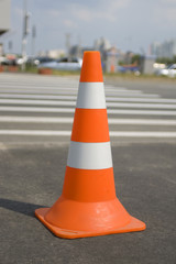traffic cone with path