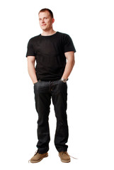 Naklejka premium Men in black
