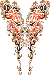 paisley  butterfly collarr