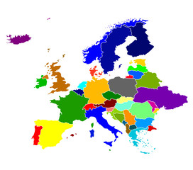 Obraz premium Wektory Europy