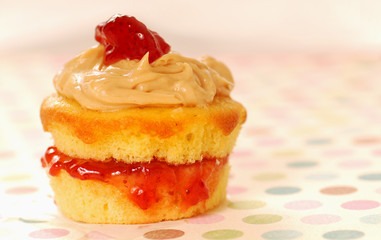 Peanut butter and jelly cupcake